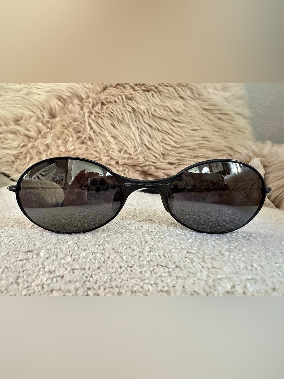 Oakley Eye Jacket Sunglasses Black Oval Unisex
